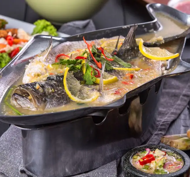 steam fish from AROI Mak Mak Thai Restaurant