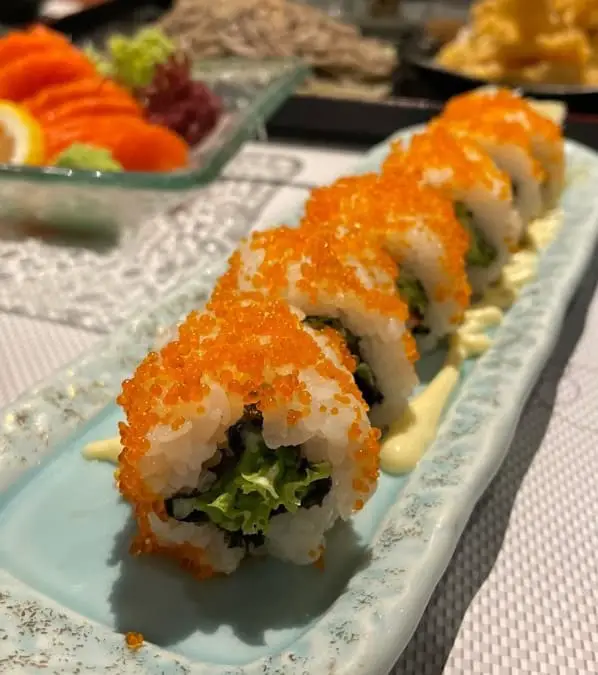 sushi with lettuce inside from Minori Japanese Restaurant