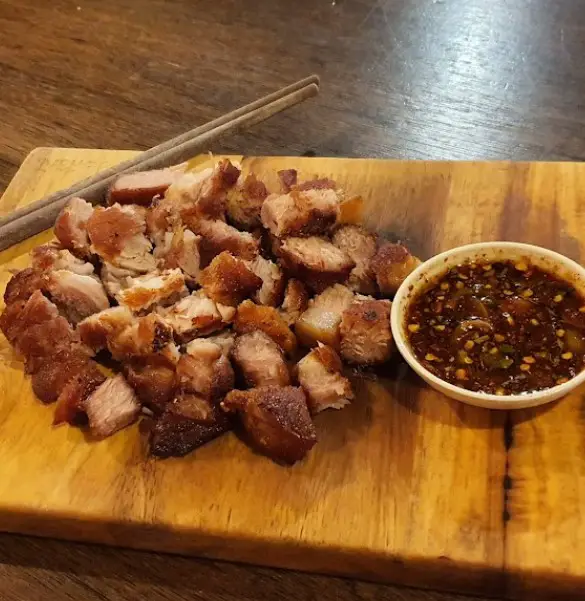 thai pork belly cuttings at Boran