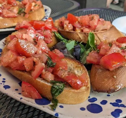 tomato toast from Rocco's Plum Tomato