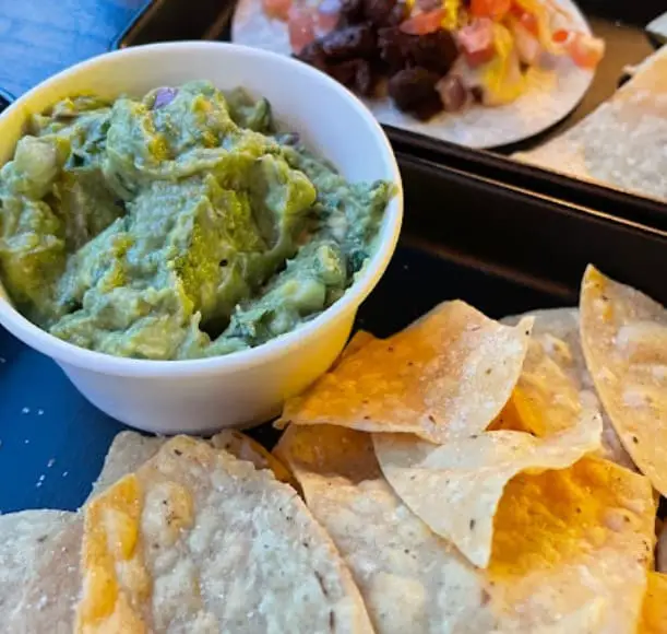 tortilla chips and guacamole from Wilbur Mexicana