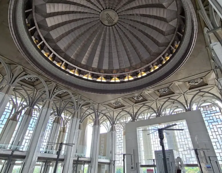 view inside the dome of Tuanku Mizan Zainal Abidin Mosque