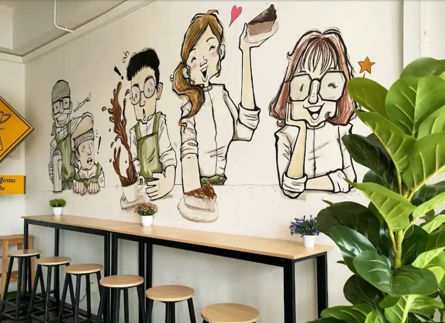 wall art at Fat Doo Doo Cafe