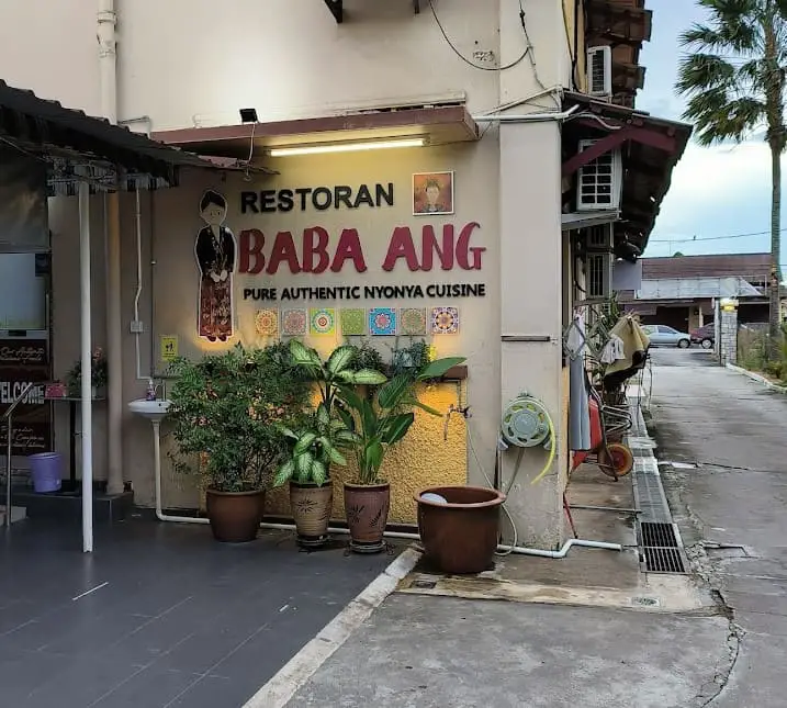 wall signage of Restoran Baba Ang in melaka