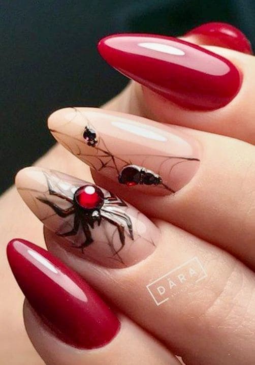 3d red sac blood spider nails
