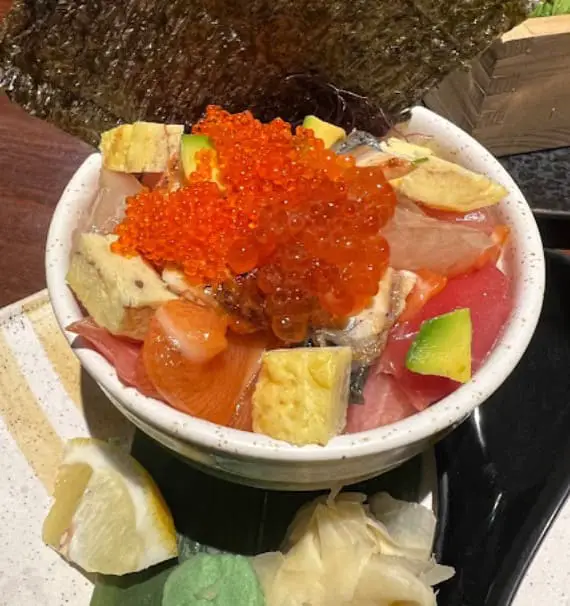 cavair bowl served at Kuriya Japanese Restaurant