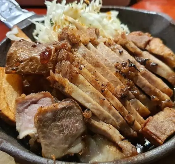 grilled pork slices bowl at IPPUDO japanese restaurant