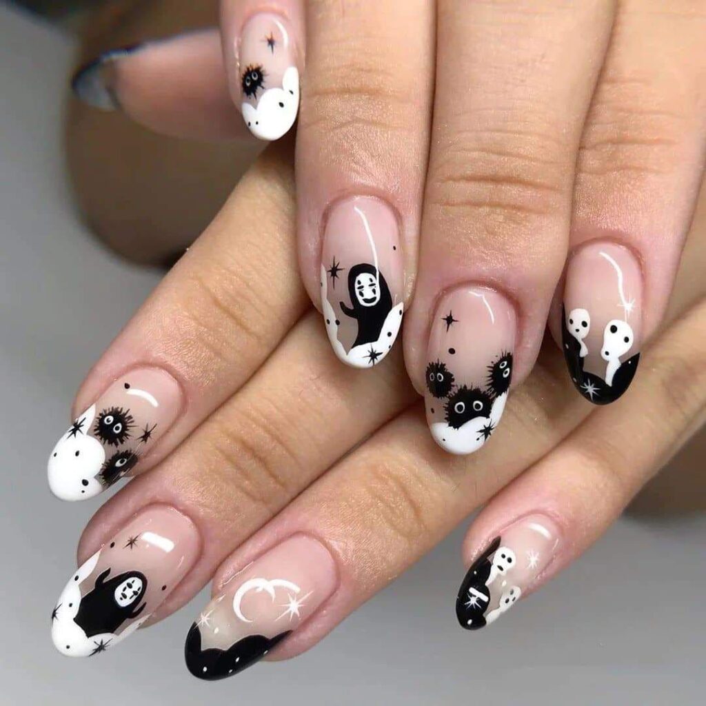 little ghost on clouds nails