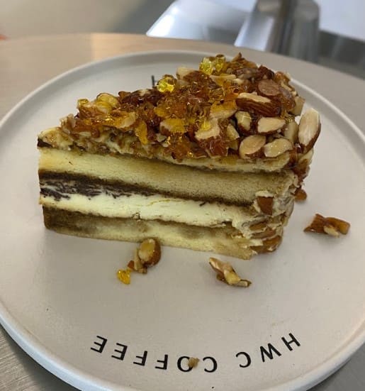 nutty cake at hwc coffee
