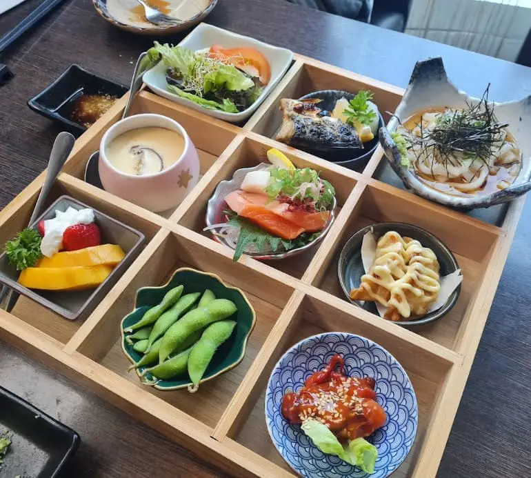 various mini japanese dishes at Ishin Japanese Dining