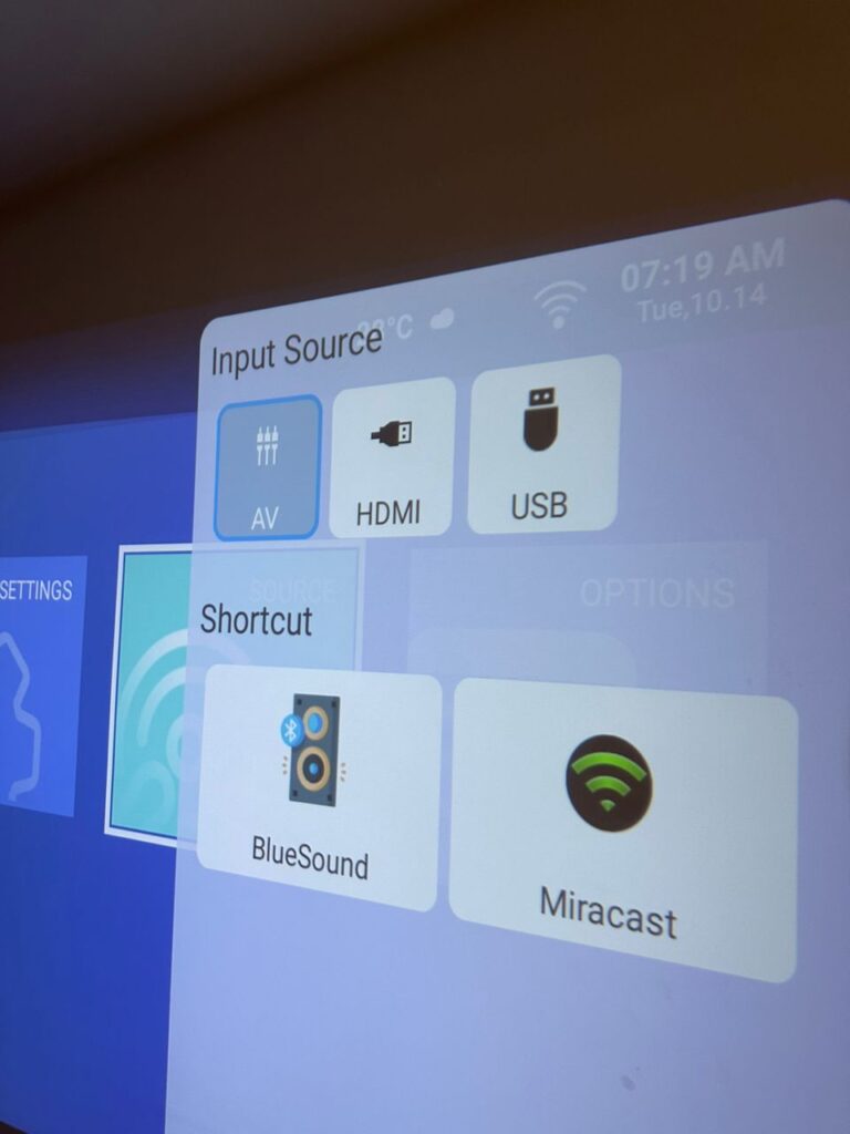 setting screen of LUMOS RAY GEN2